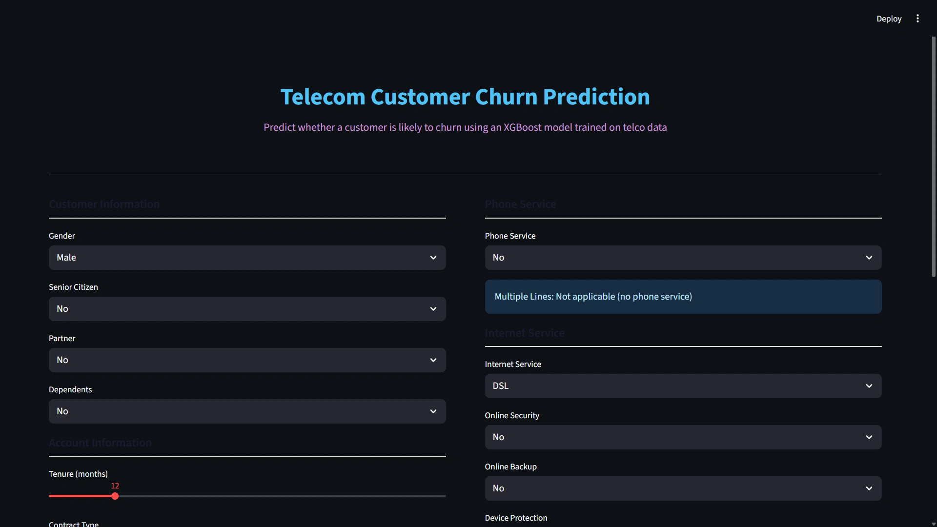 Customer Churn Prediction — placeholder project thumbnail